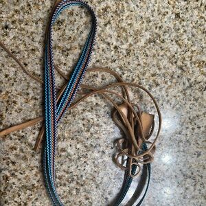 Consuela Blue and Brown Bag with Durable Construction